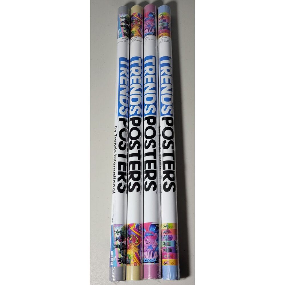 Lot of 4 Trends International Trolls Band‎ Together Movie Posters 34" x 22.375"